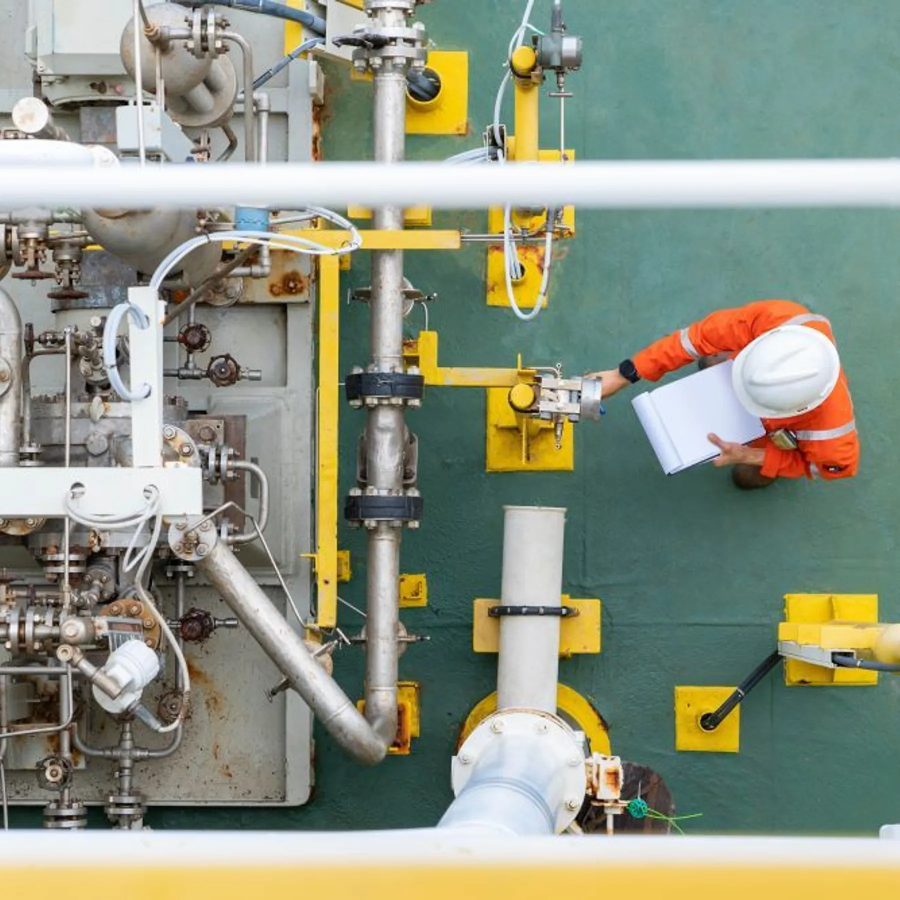 Engineer in a platform